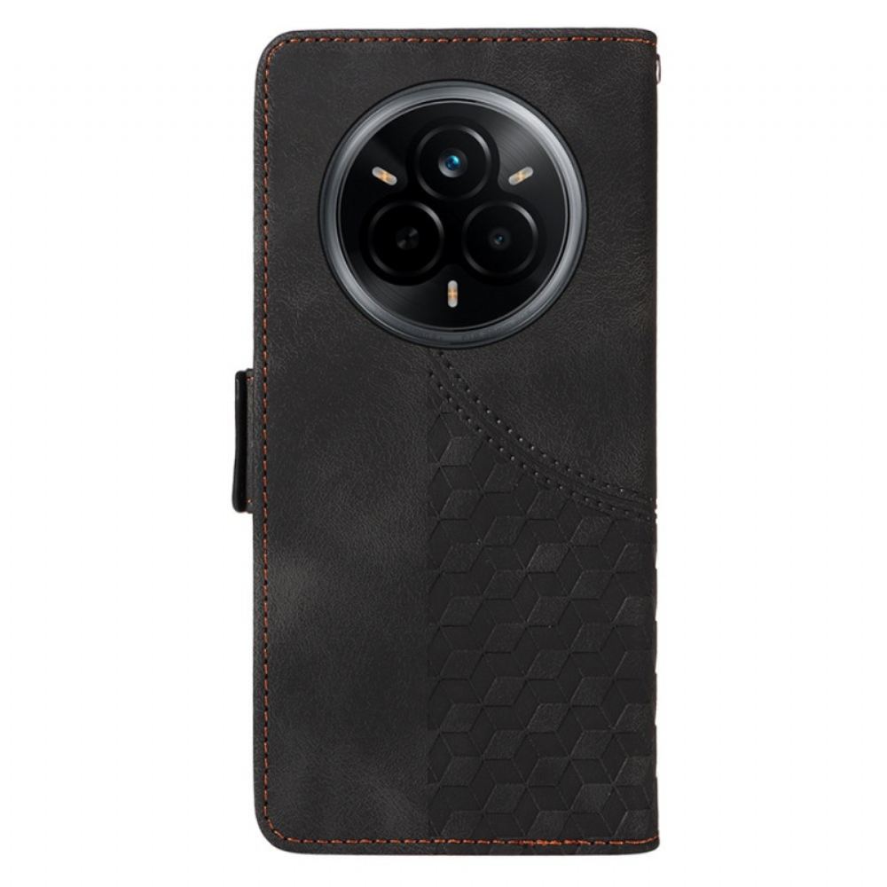 Kožený Kryt Realme 14 Pro 5g Diamantový Vzor