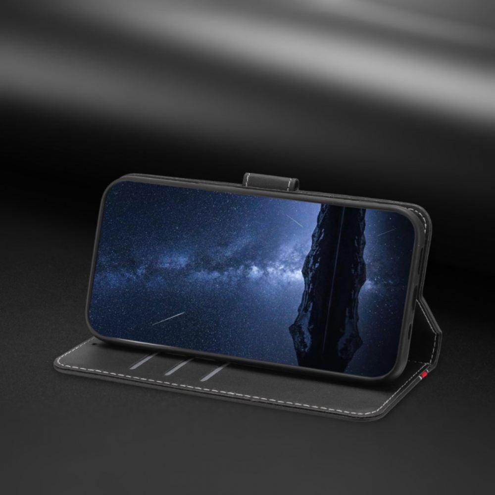 Kožený Kryt Realme 14 Pro 5g Dvoubarevný Lem