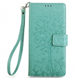 Kožený Kryt Realme 14 Pro 5g Jelen A Strom