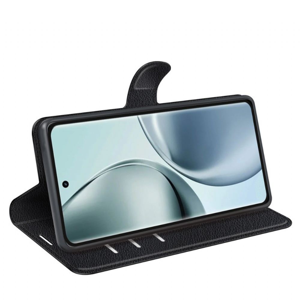 Kožený Kryt Realme 14 Pro 5g Klasická Umělá Kůže Liči