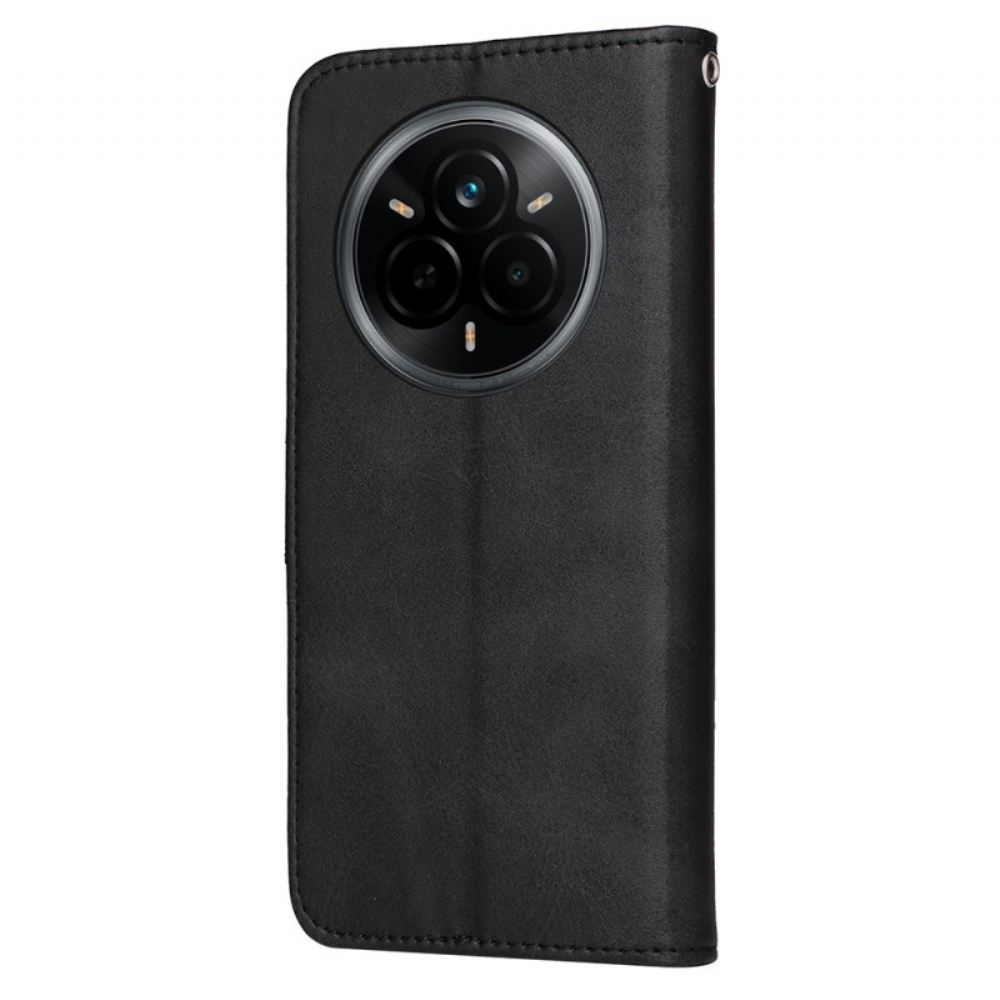 Kožený Kryt Realme 14 Pro 5g Peněženka Z Umělé Kůže