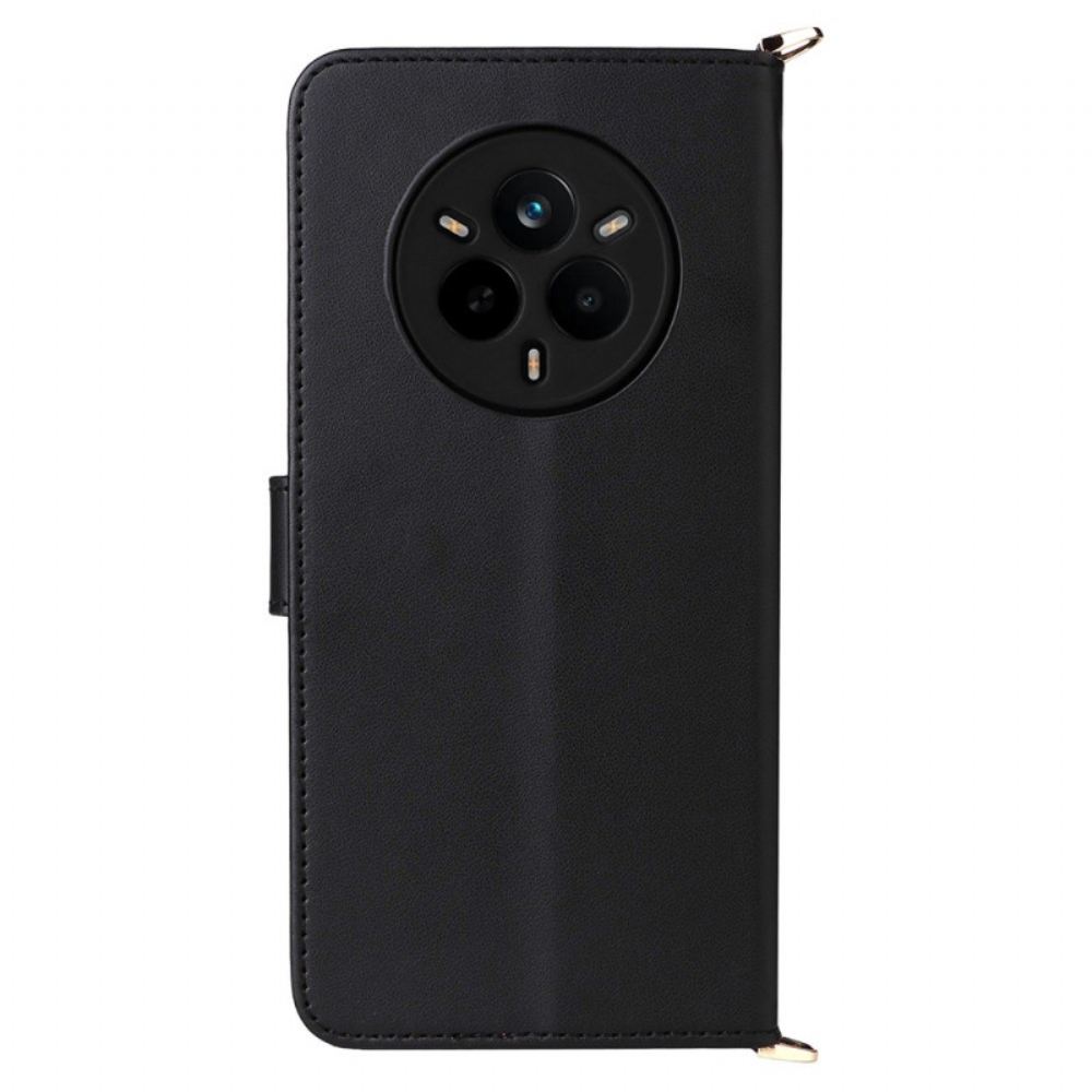 Kožený Kryt Realme 14 Pro 5g Prémiové S Ramenním Popruhem