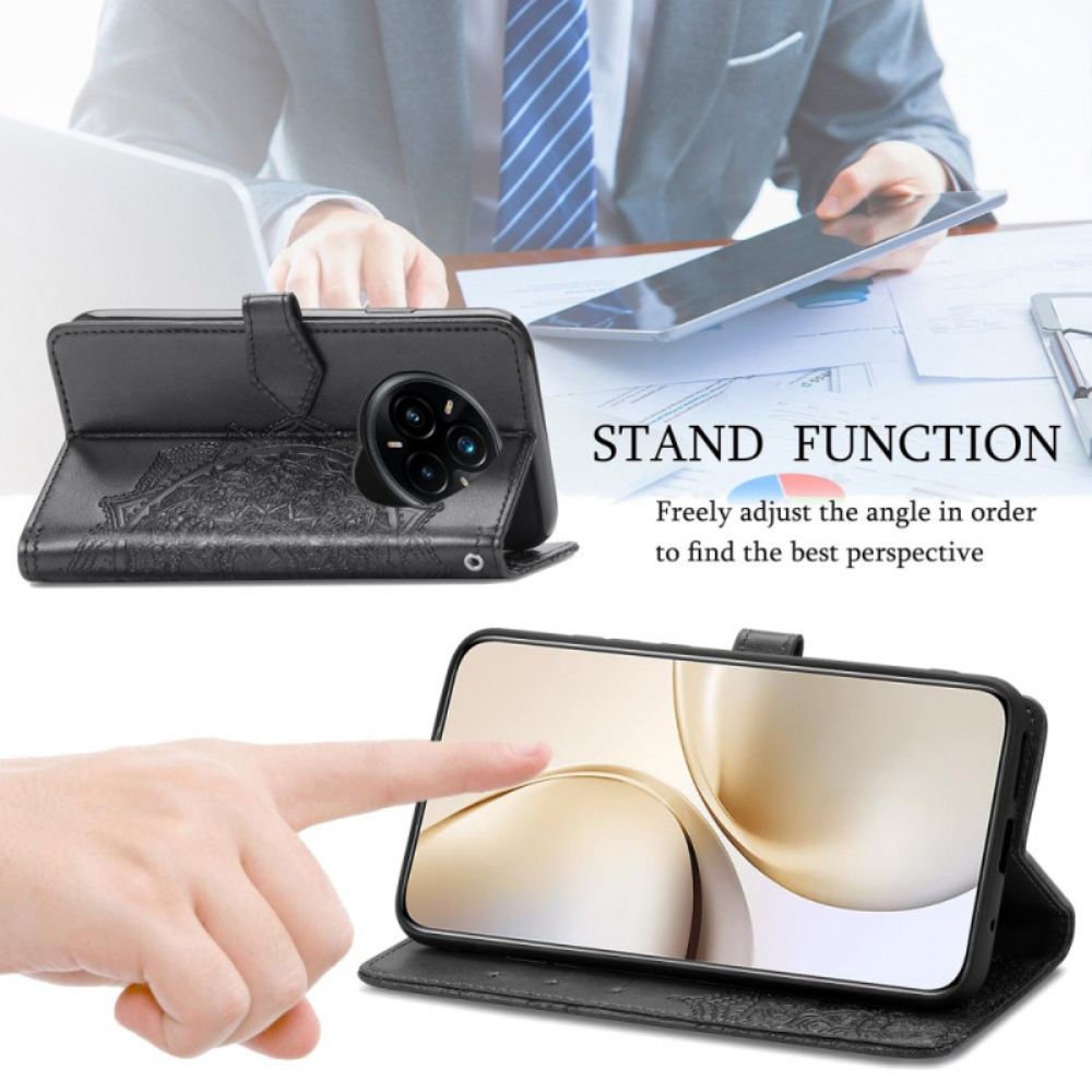 Kožený Kryt Realme 14 Pro 5g Sluneční Mandala