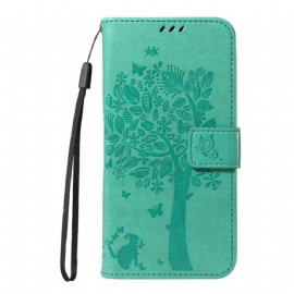 Kožený Kryt Realme 14 Pro 5g Strom A Kočka