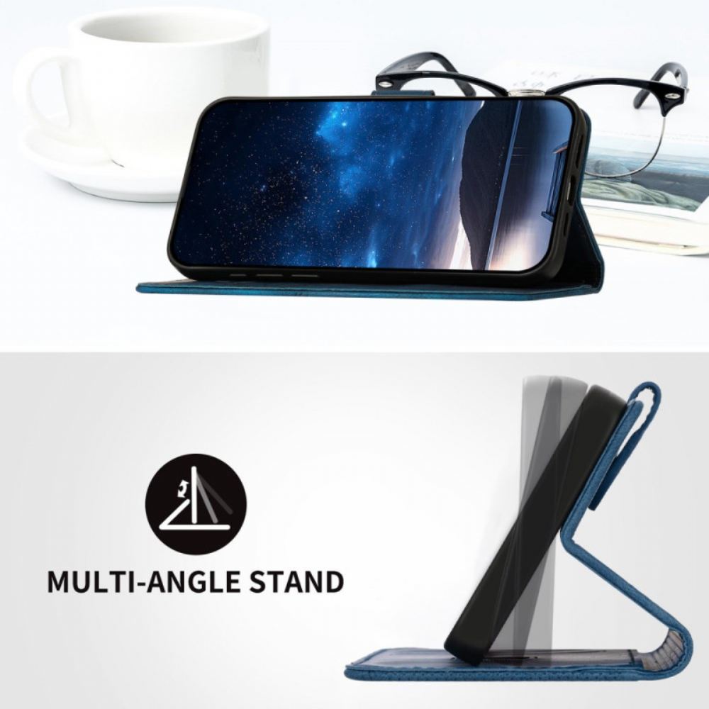 Peněženková Pouzdra Realme 14 Pro 5g Geometričtí Motýli S Popruhem