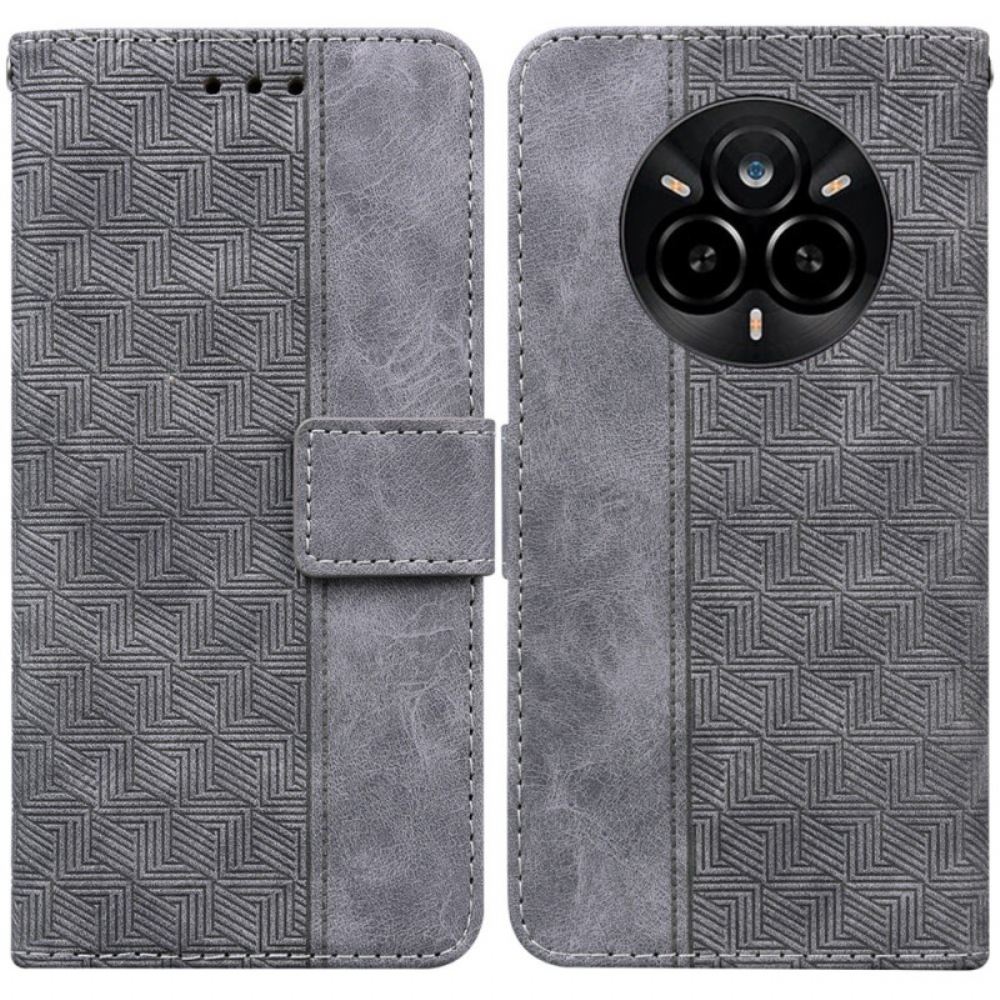 Peněženková Pouzdra Realme 14 Pro 5g Kryty Na Mobil Tkaný Vzor