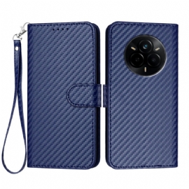 Peněženková Pouzdra Realme 14 Pro 5g Kryty Na Mobil Uhlíková Vlákna