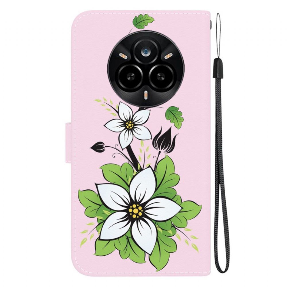 Peněženková Pouzdra Realme 14 Pro 5g Kryty Na Mobil Vzor Lilie