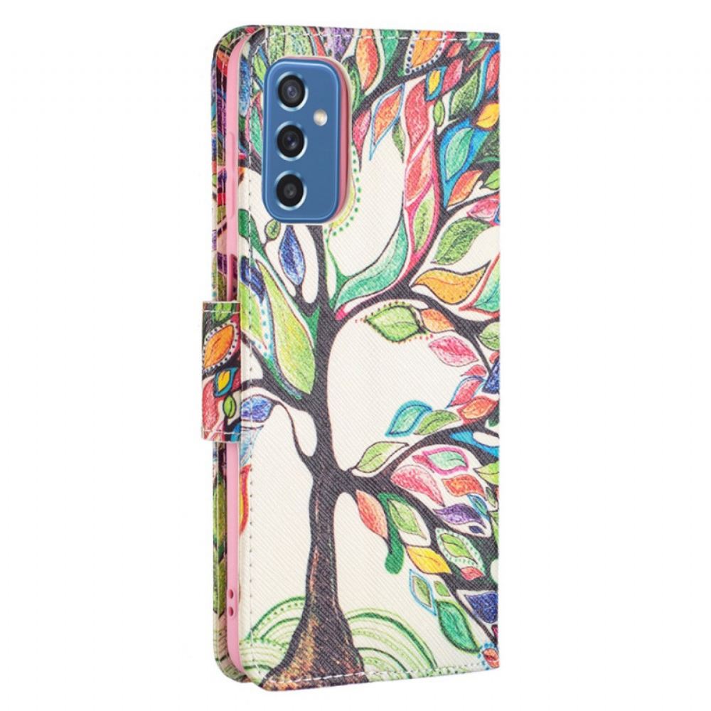 Flipové Pouzdro Na Samsung Galaxy M52 5G Duhový Strom
