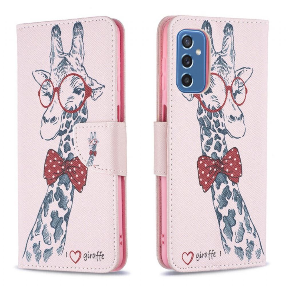 Flipové Pouzdro Na Samsung Galaxy M52 5G Erudovaná Žirafa