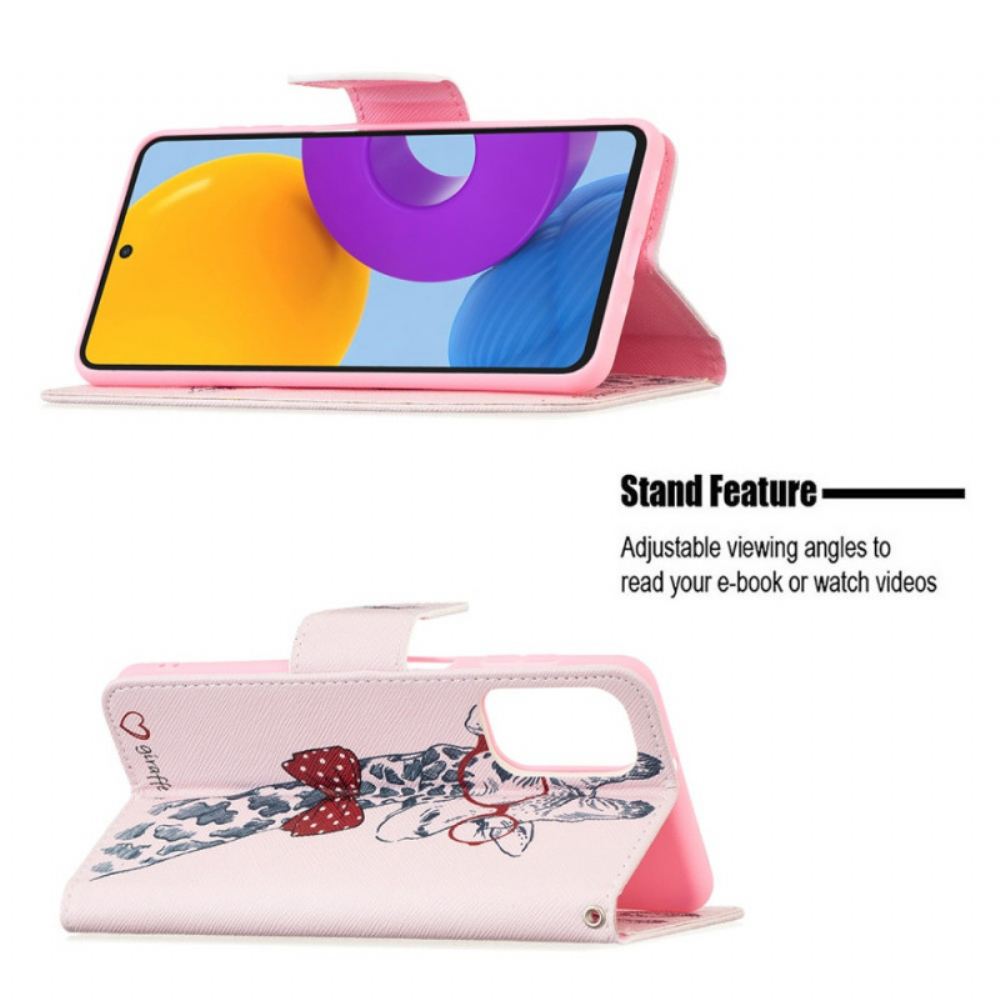 Flipové Pouzdro Na Samsung Galaxy M52 5G Erudovaná Žirafa