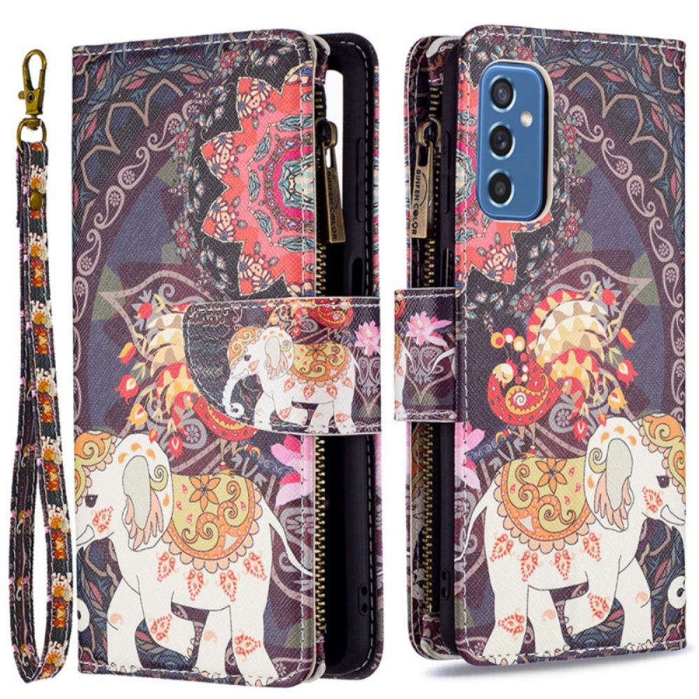 Flipové Pouzdro Na Samsung Galaxy M52 5G Hinduistický Slon