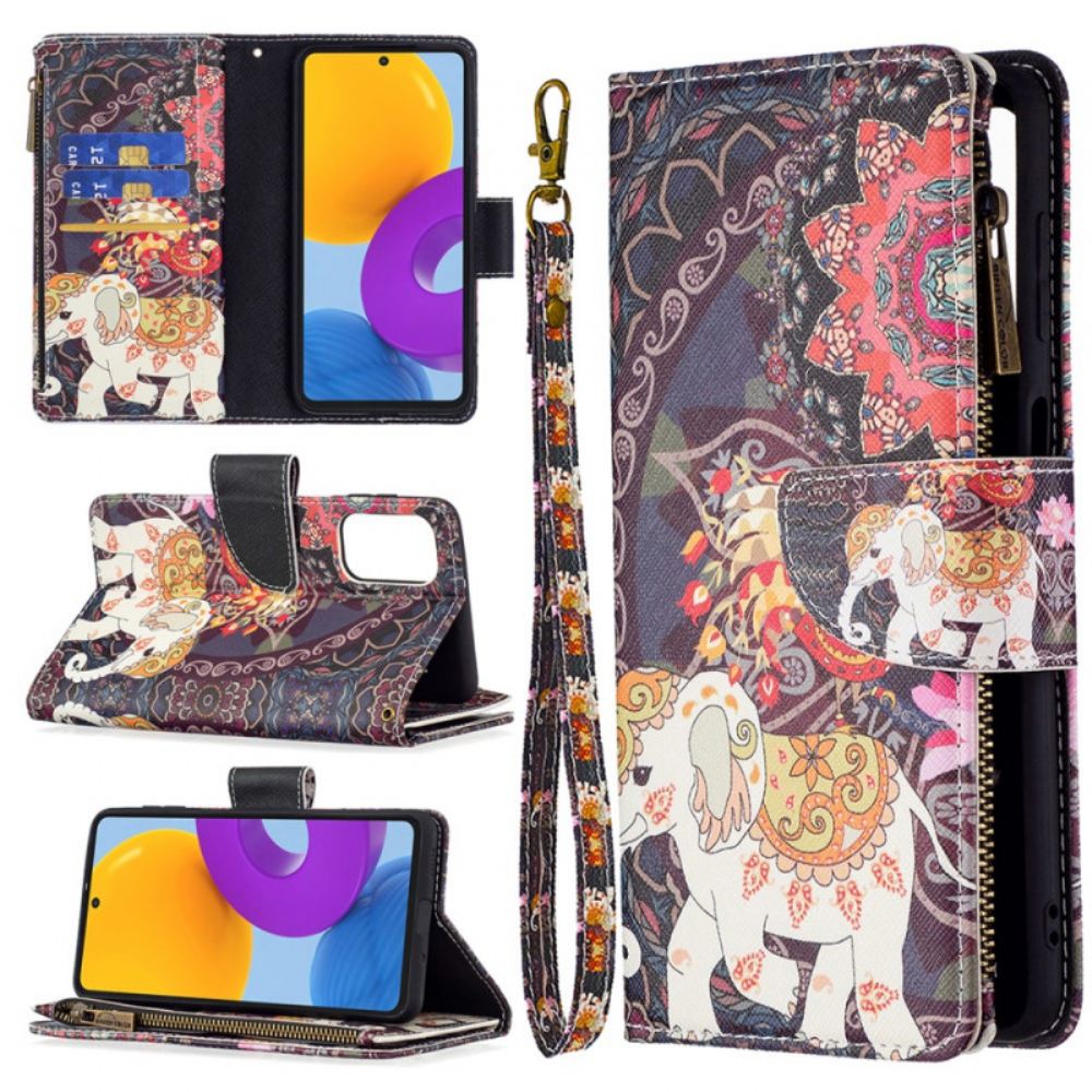 Flipové Pouzdro Na Samsung Galaxy M52 5G Hinduistický Slon