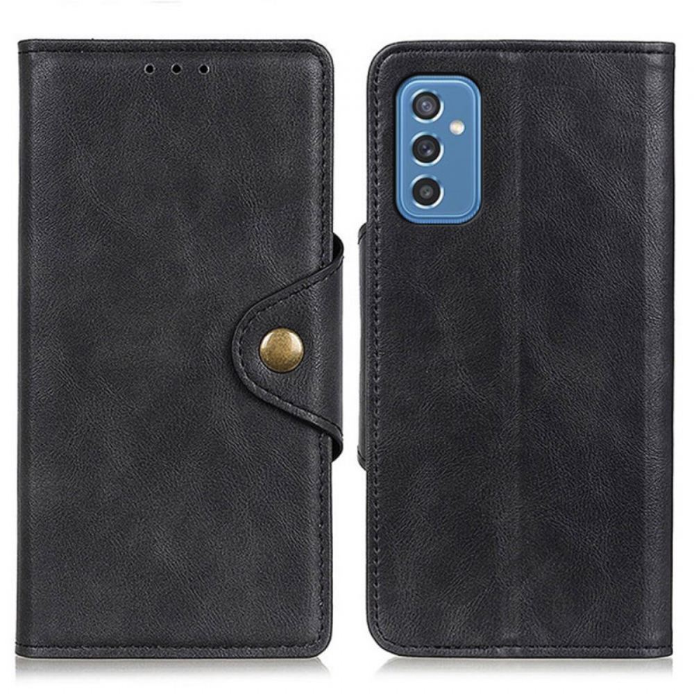 Flipové Pouzdro Na Samsung Galaxy M52 5G Knoflíček Z Umělé Kůže