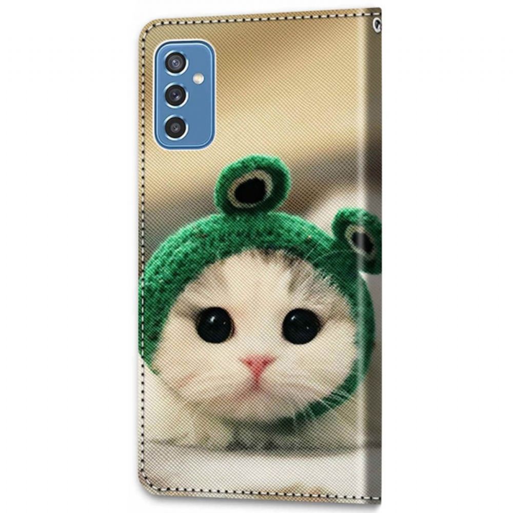 Flipové Pouzdro Na Samsung Galaxy M52 5G Kotě S Kapucí