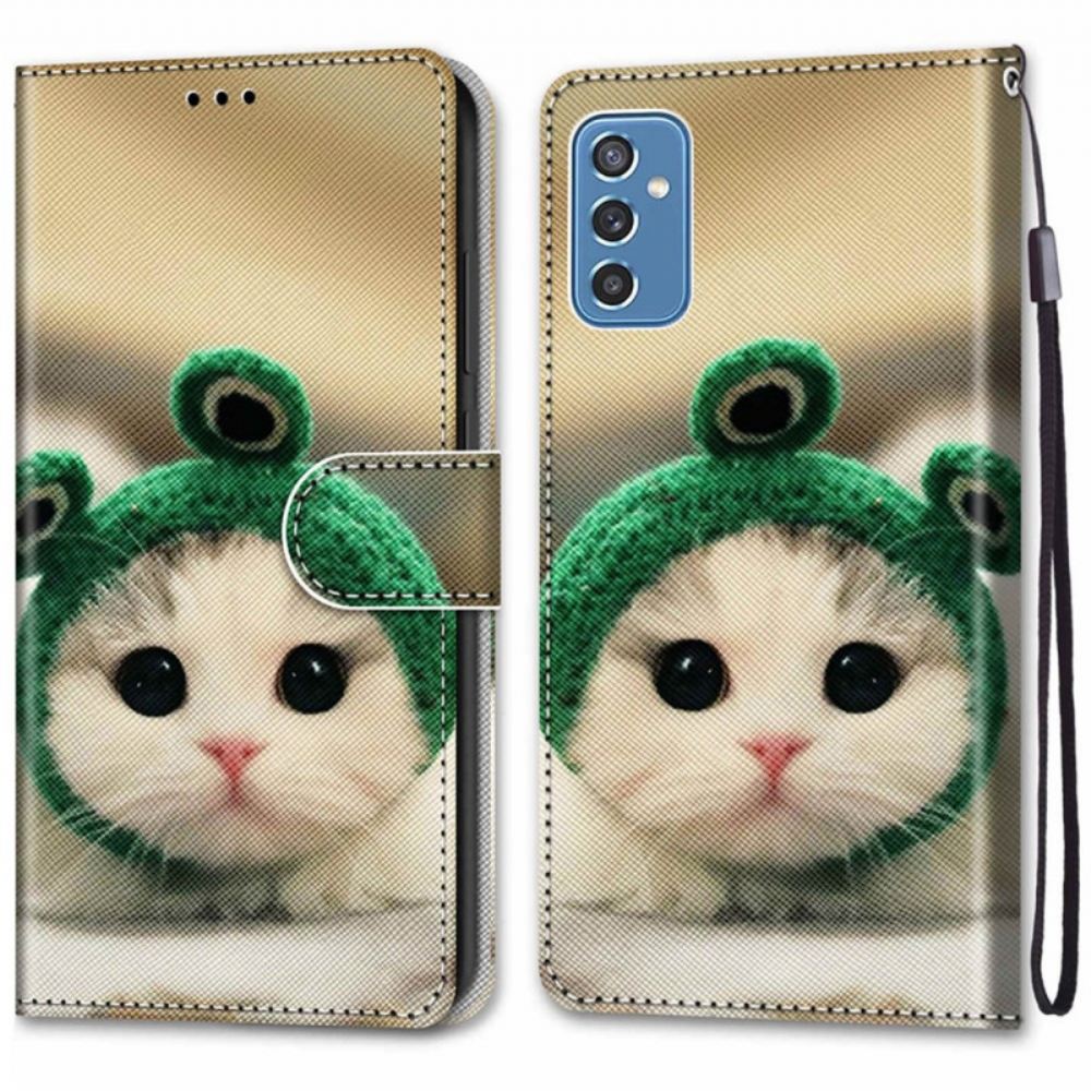 Flipové Pouzdro Na Samsung Galaxy M52 5G Kotě S Kapucí