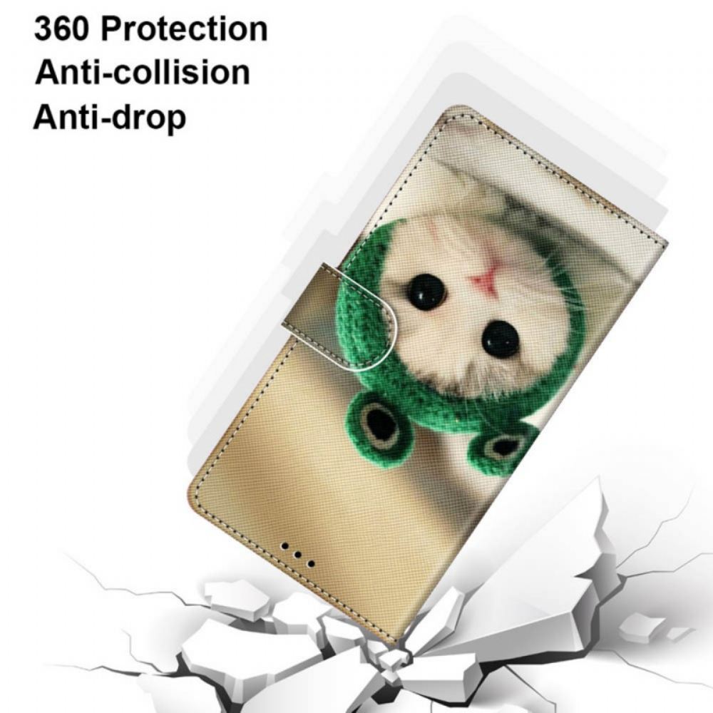 Flipové Pouzdro Na Samsung Galaxy M52 5G Kotě S Kapucí