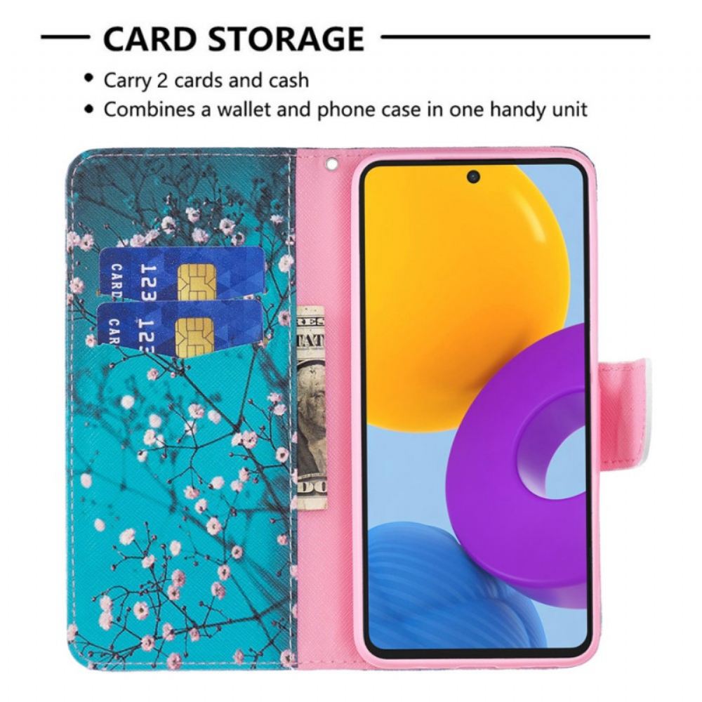 Flipové Pouzdro Na Samsung Galaxy M52 5G Kvetoucí Strom
