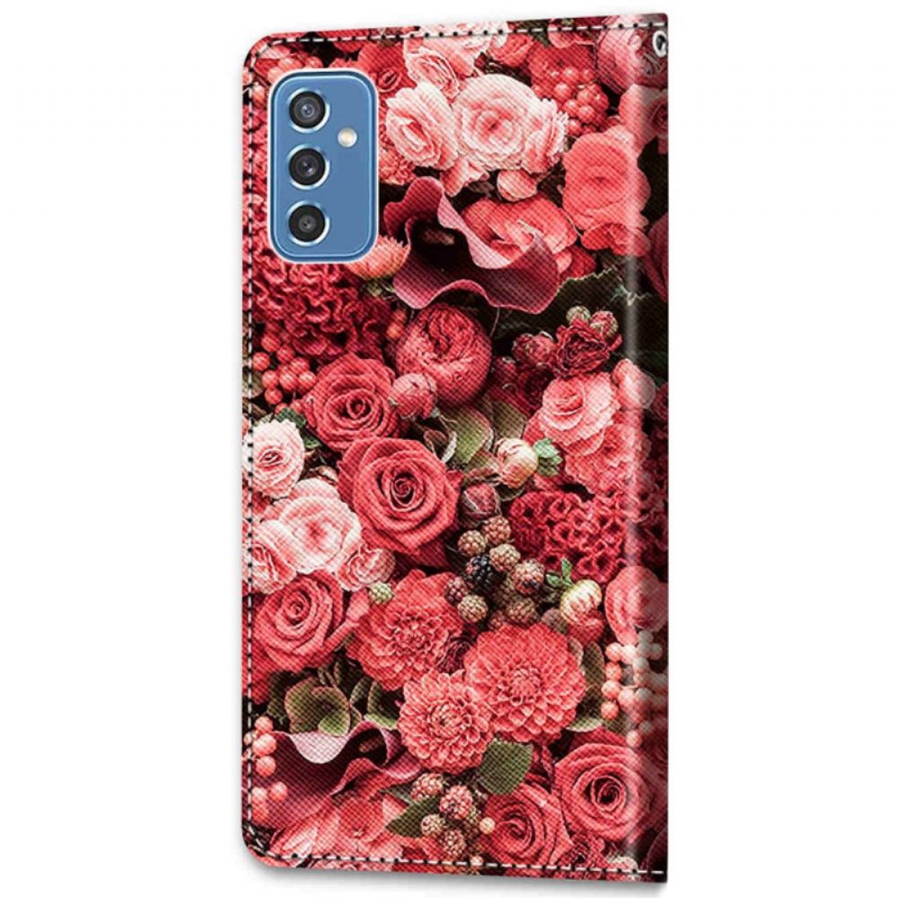 Flipové Pouzdro Na Samsung Galaxy M52 5G Milion Růží