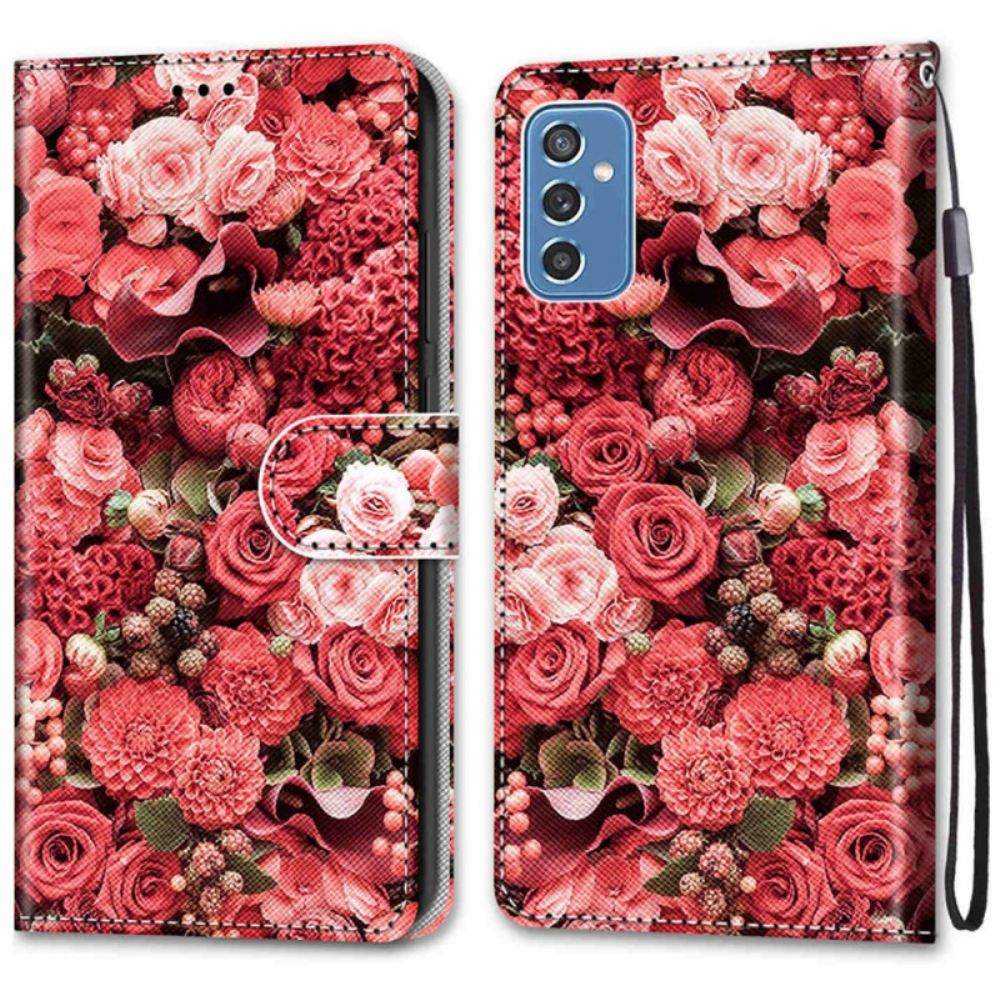 Flipové Pouzdro Na Samsung Galaxy M52 5G Milion Růží