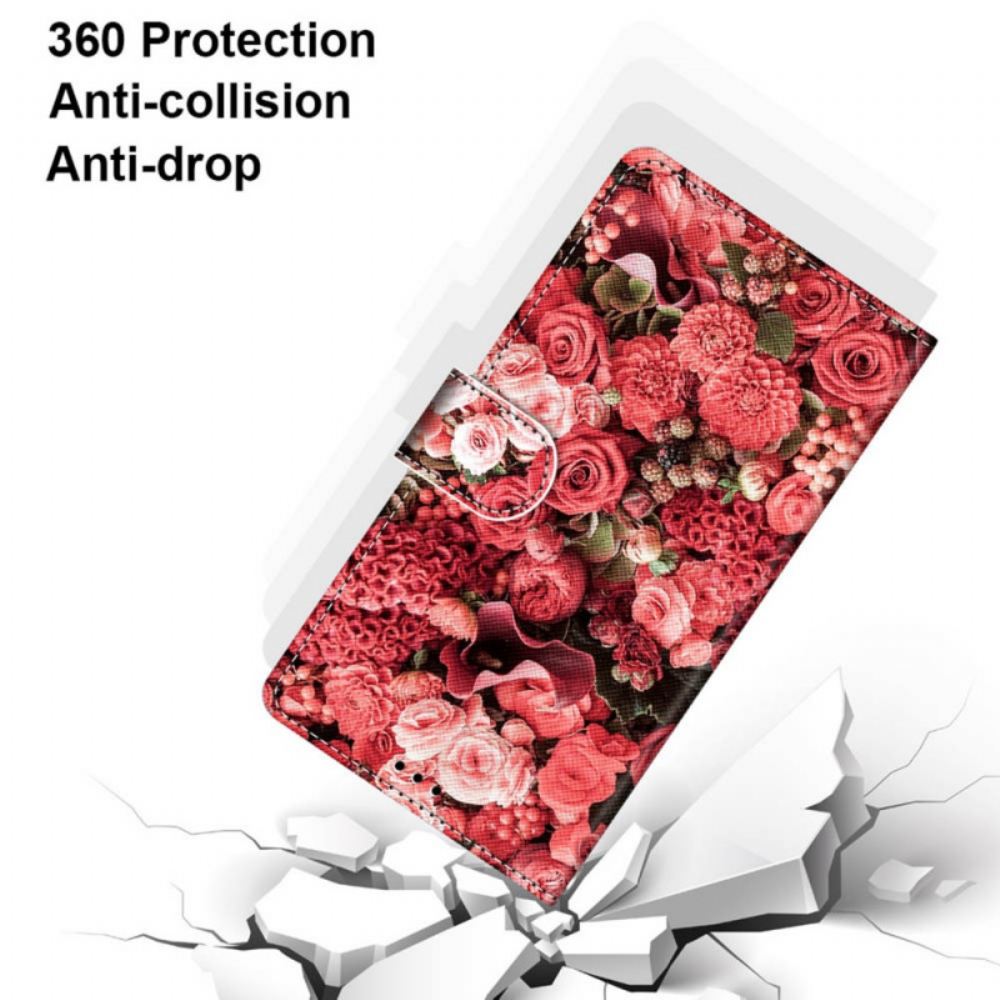 Flipové Pouzdro Na Samsung Galaxy M52 5G Milion Růží