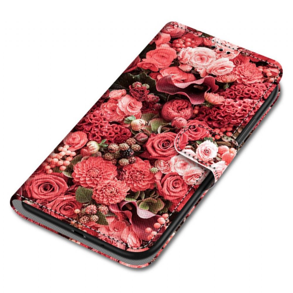 Flipové Pouzdro Na Samsung Galaxy M52 5G Milion Růží