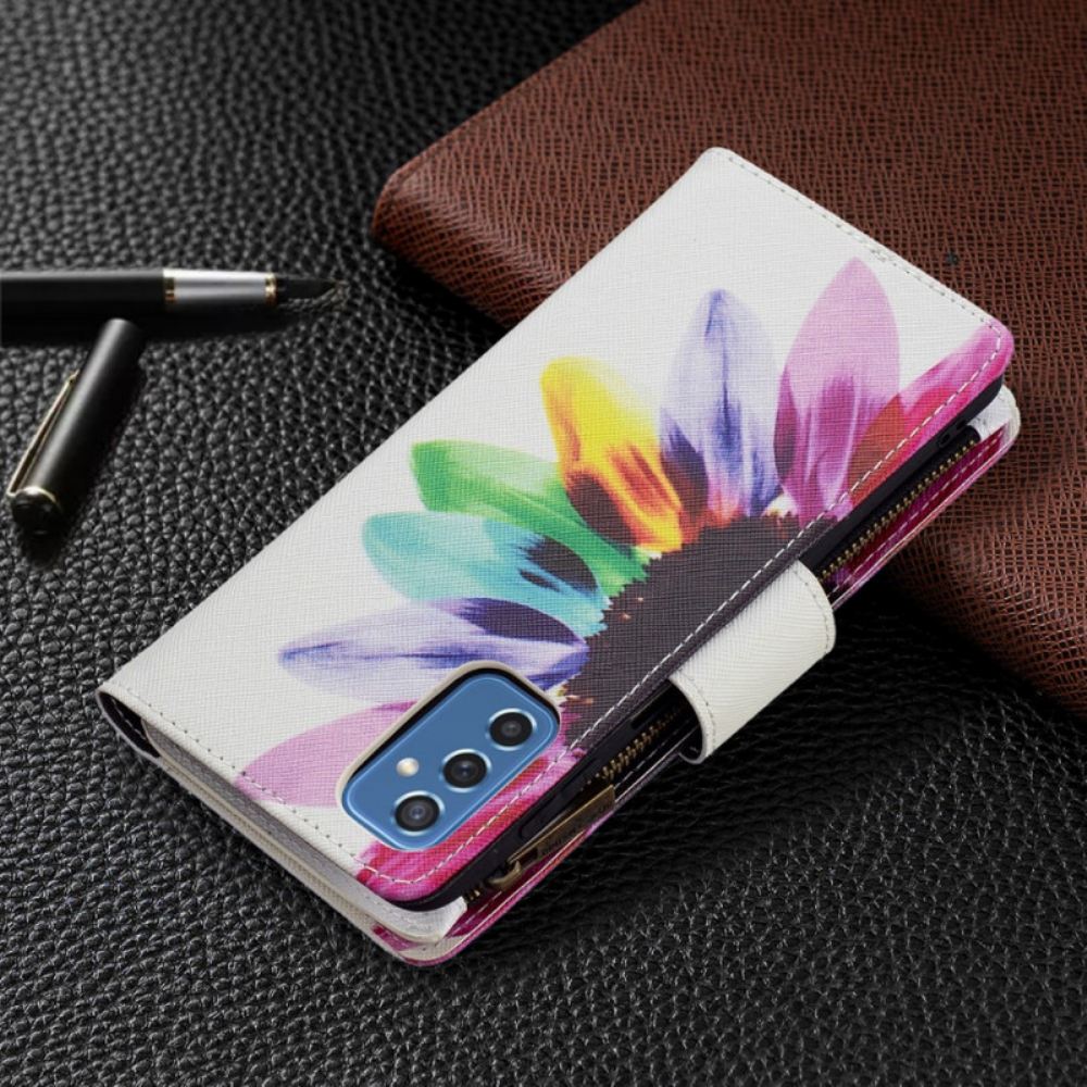 Flipové Pouzdro Na Samsung Galaxy M52 5G Peněženka S Různobarevnými Lístky