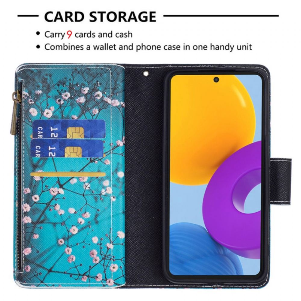 Flipové Pouzdro Na Samsung Galaxy M52 5G Půlnoční Konvalinka