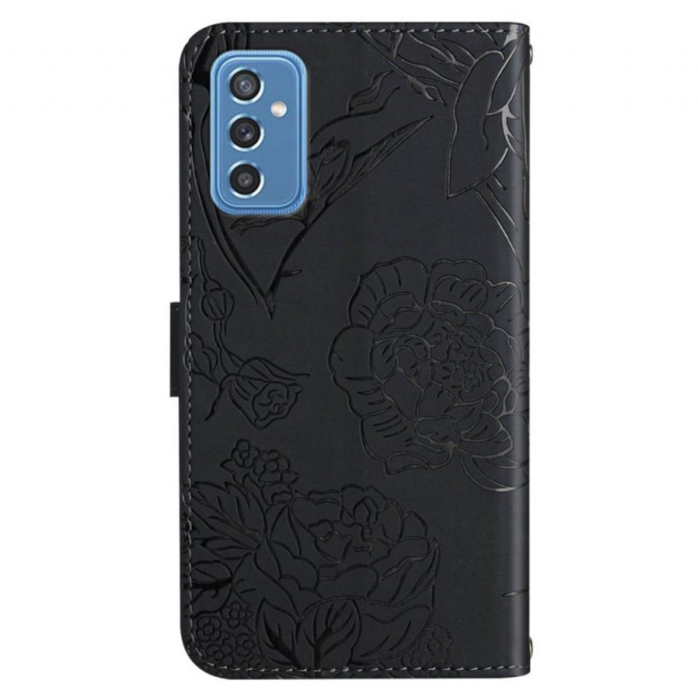Flipové Pouzdro Na Samsung Galaxy M52 5G Růžové Vzory
