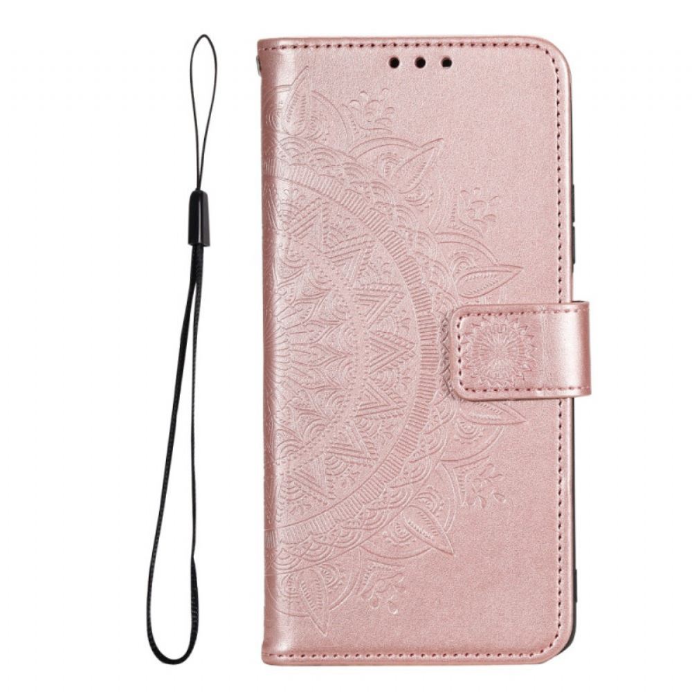 Flipové Pouzdro Na Samsung Galaxy M52 5G Sluneční Mandala