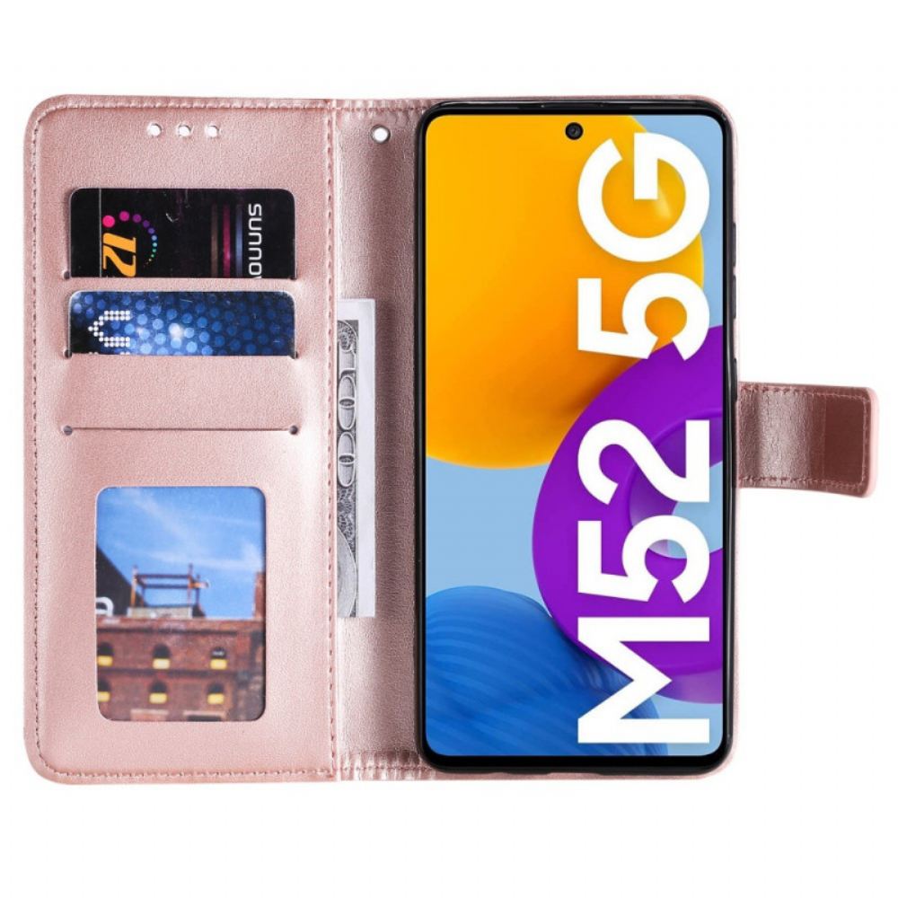 Flipové Pouzdro Na Samsung Galaxy M52 5G Sluneční Mandala