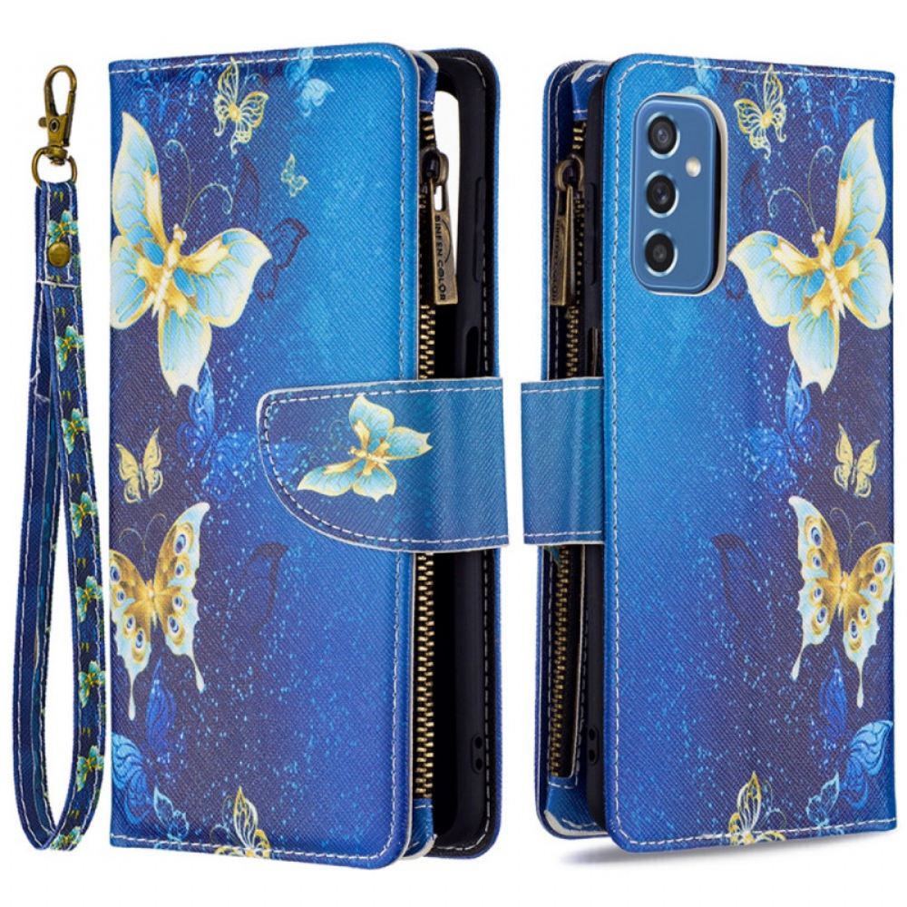 Flipové Pouzdro Na Samsung Galaxy M52 5G Vodní Motýli