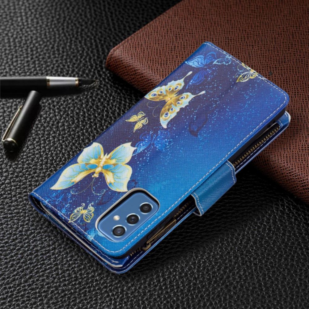 Flipové Pouzdro Na Samsung Galaxy M52 5G Vodní Motýli