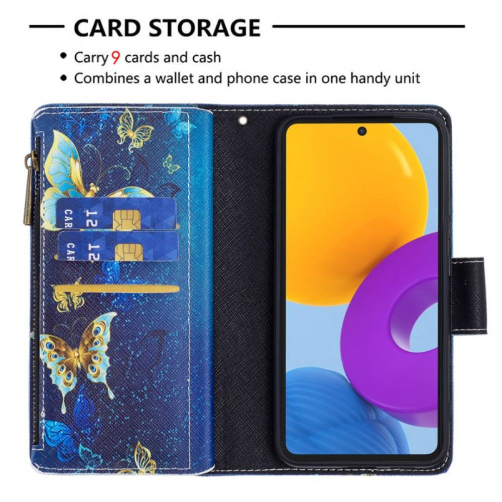 Flipové Pouzdro Na Samsung Galaxy M52 5G Vodní Motýli