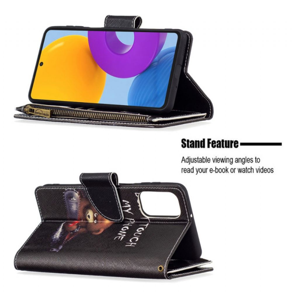 Flipové Pouzdro Na Samsung Galaxy M52 5G Zlý Medvěd