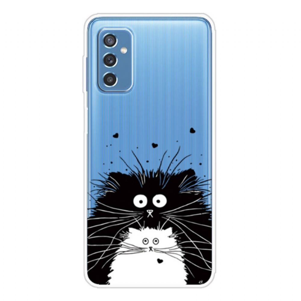 Kryt Na Samsung Galaxy M52 5G Černobílé Kočky