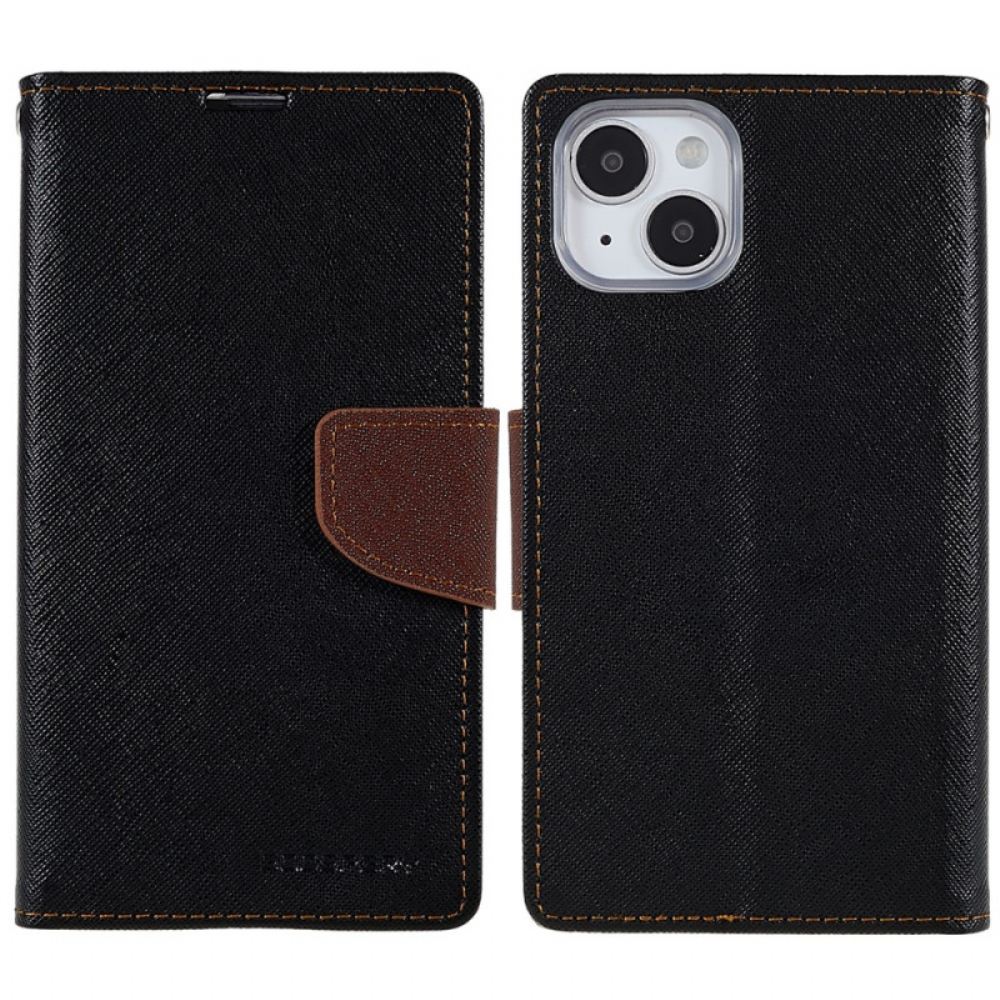 Flipové Pouzdro Na iPhone 14 Bicolor Merkur Goospery