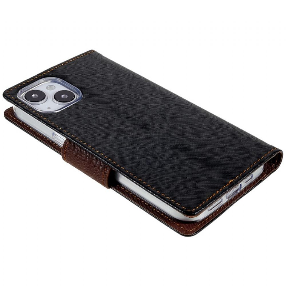 Flipové Pouzdro Na iPhone 14 Bicolor Merkur Goospery