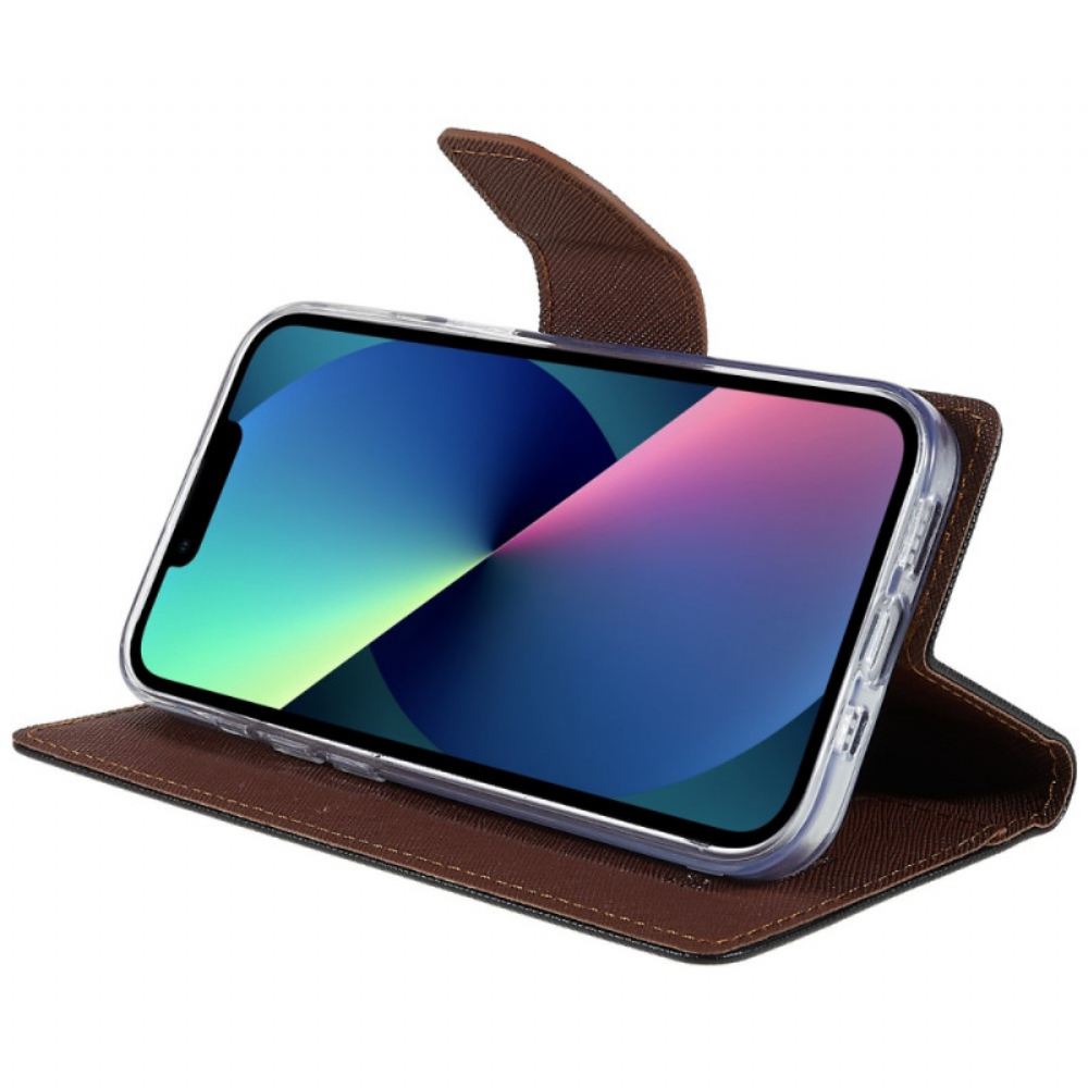 Flipové Pouzdro Na iPhone 14 Bicolor Merkur Goospery