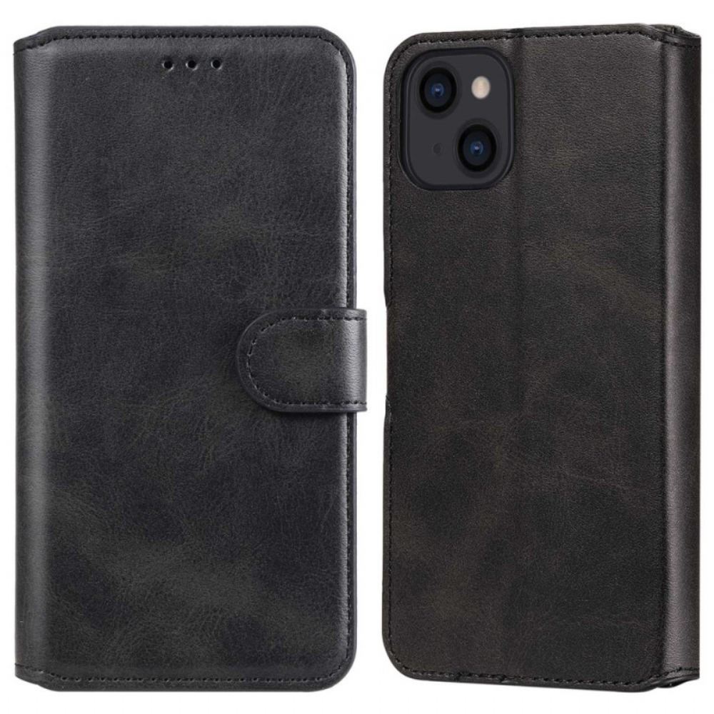Flipové Pouzdro Na iPhone 14 Efekt Retro Kůže