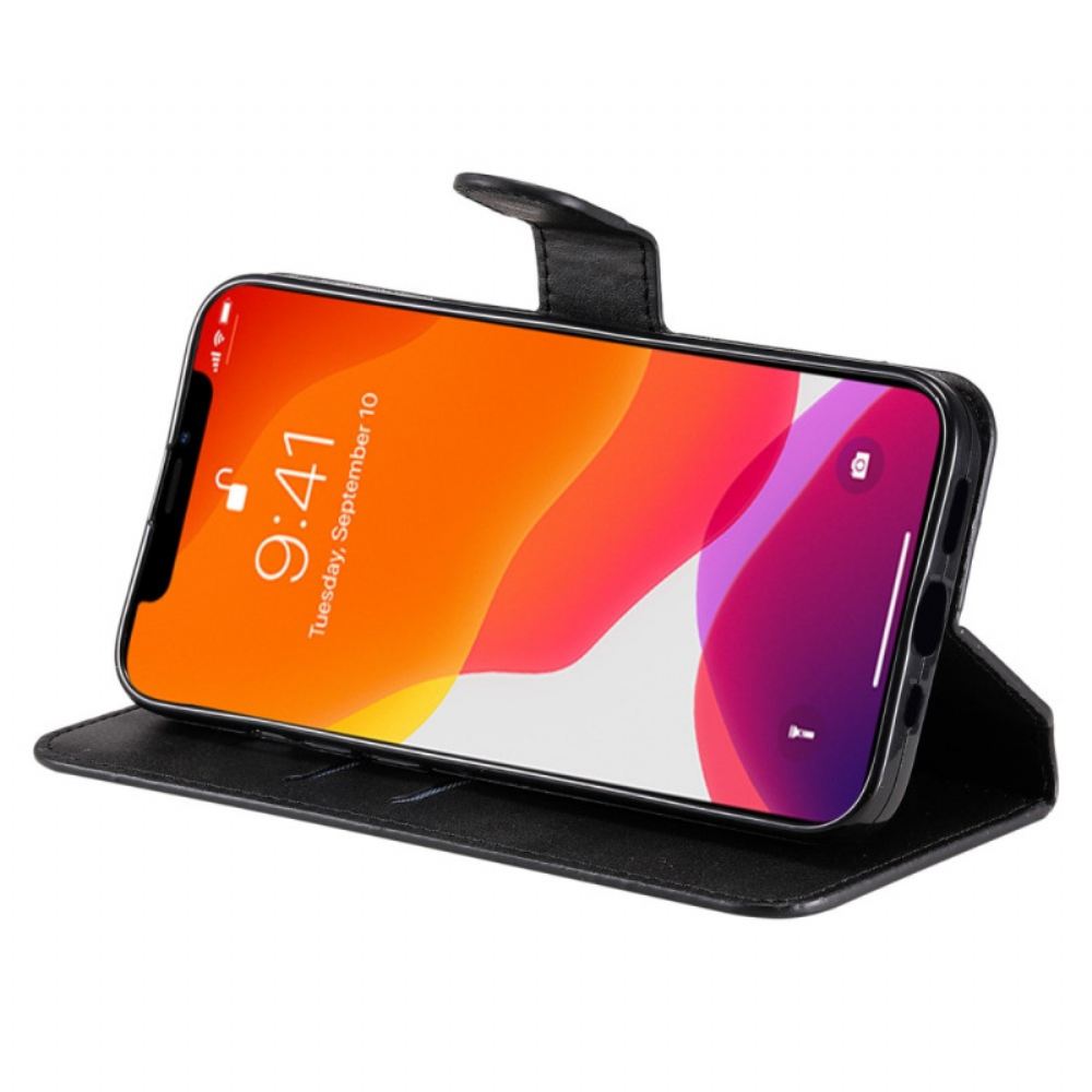 Flipové Pouzdro Na iPhone 14 Efekt Retro Kůže