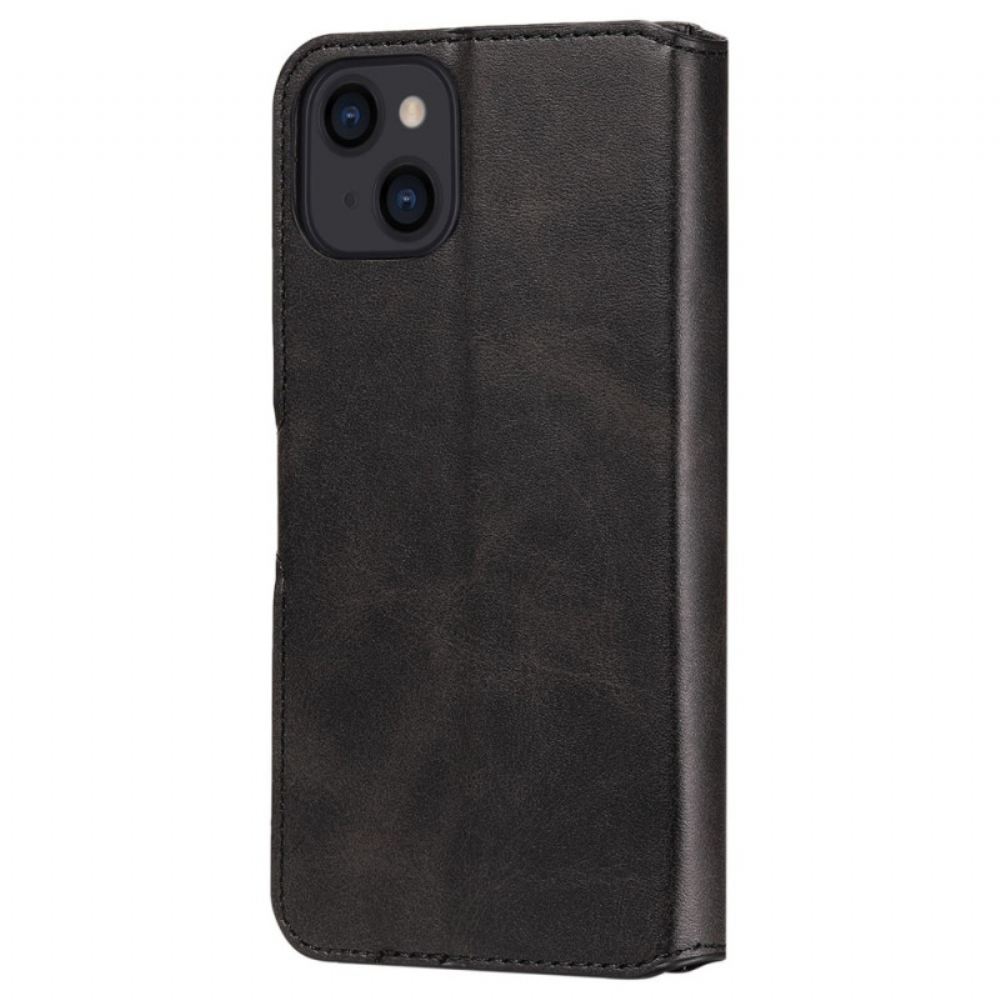 Flipové Pouzdro Na iPhone 14 Efekt Retro Kůže