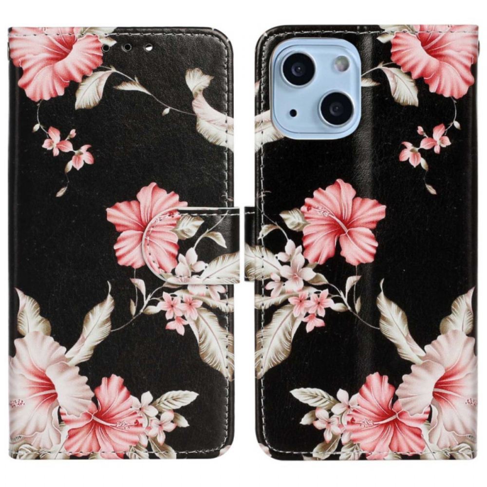 Flipové Pouzdro Na iPhone 14 Květiny