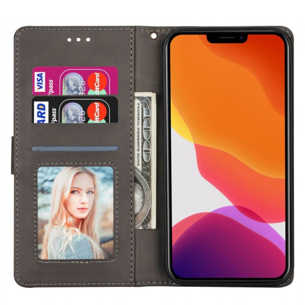 Flipové Pouzdro Na iPhone 14 Na Lana Kabelka Na Mince