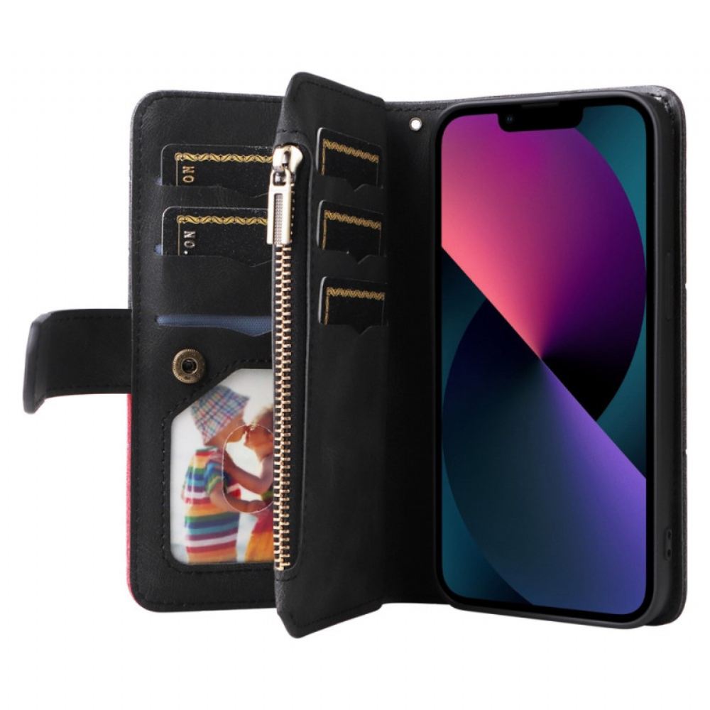 Flipové Pouzdro Na iPhone 14 Peněženkové Pouzdro Multifunkční Peněženka