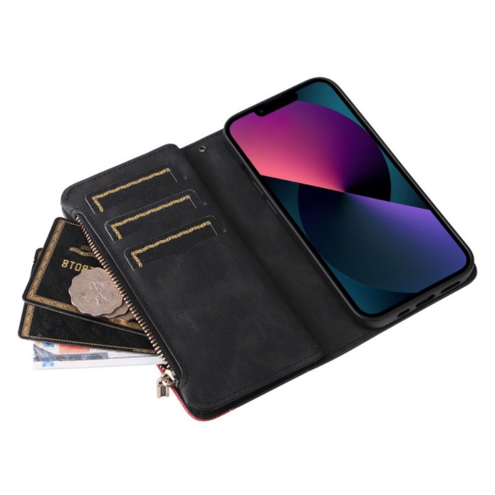 Flipové Pouzdro Na iPhone 14 Peněženkové Pouzdro Multifunkční Peněženka