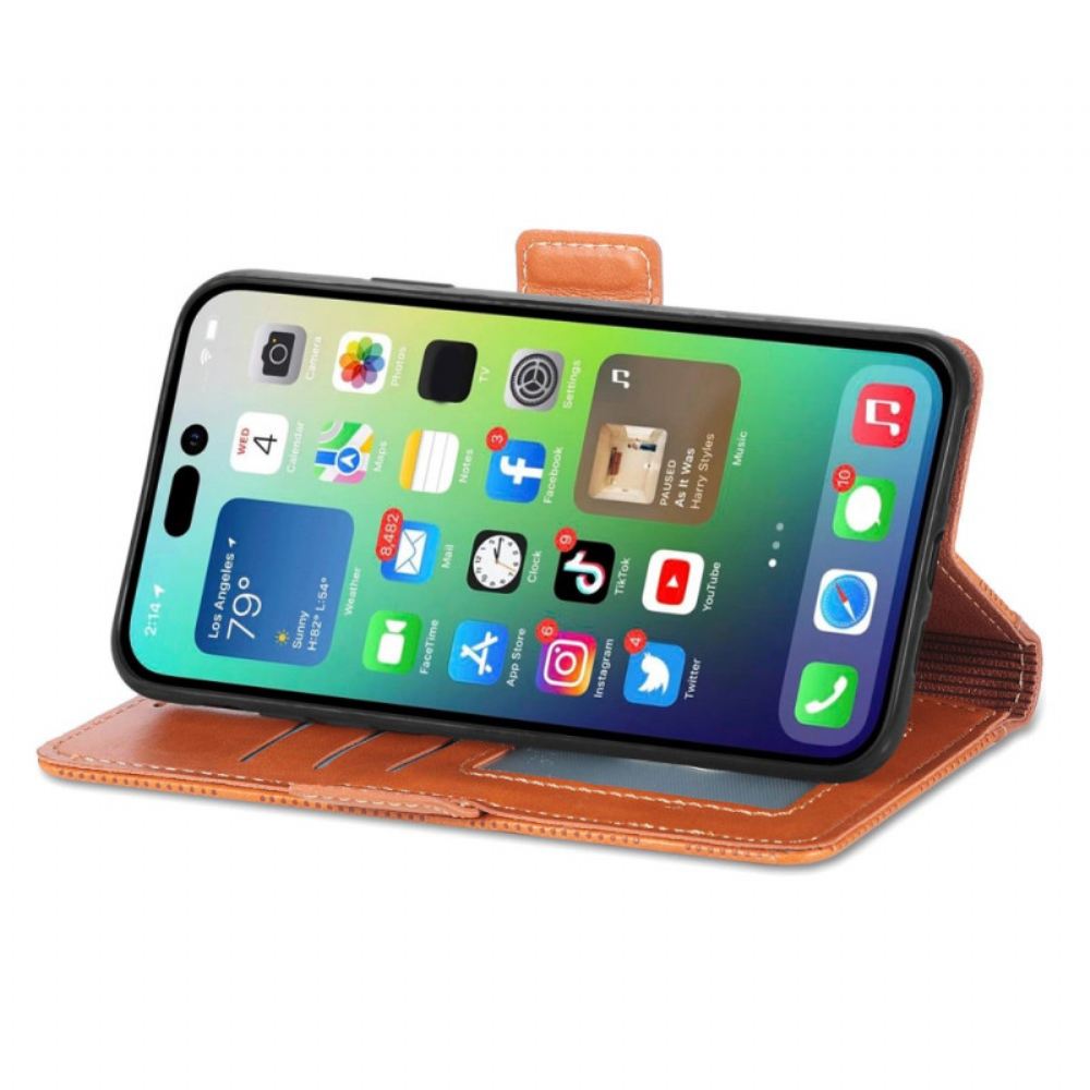 Flipové Pouzdro Na iPhone 14 Styl Retro Kůže