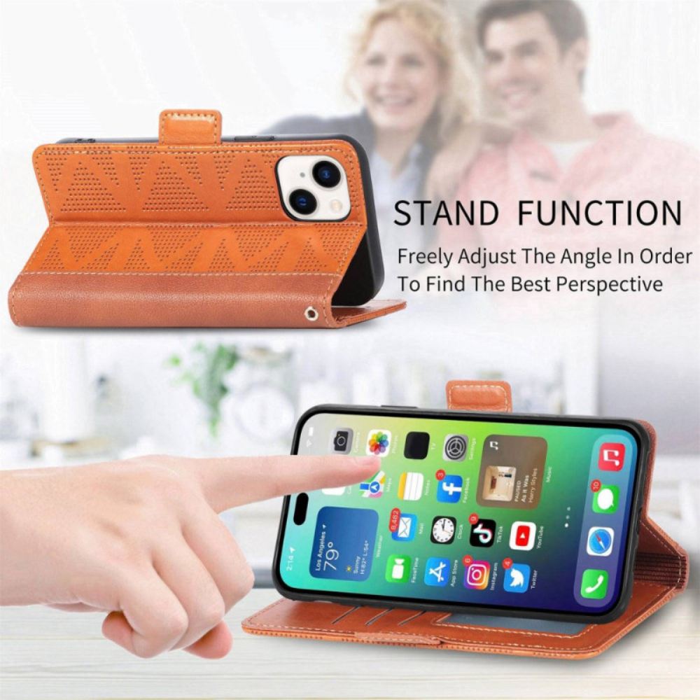 Flipové Pouzdro Na iPhone 14 Styl Retro Kůže