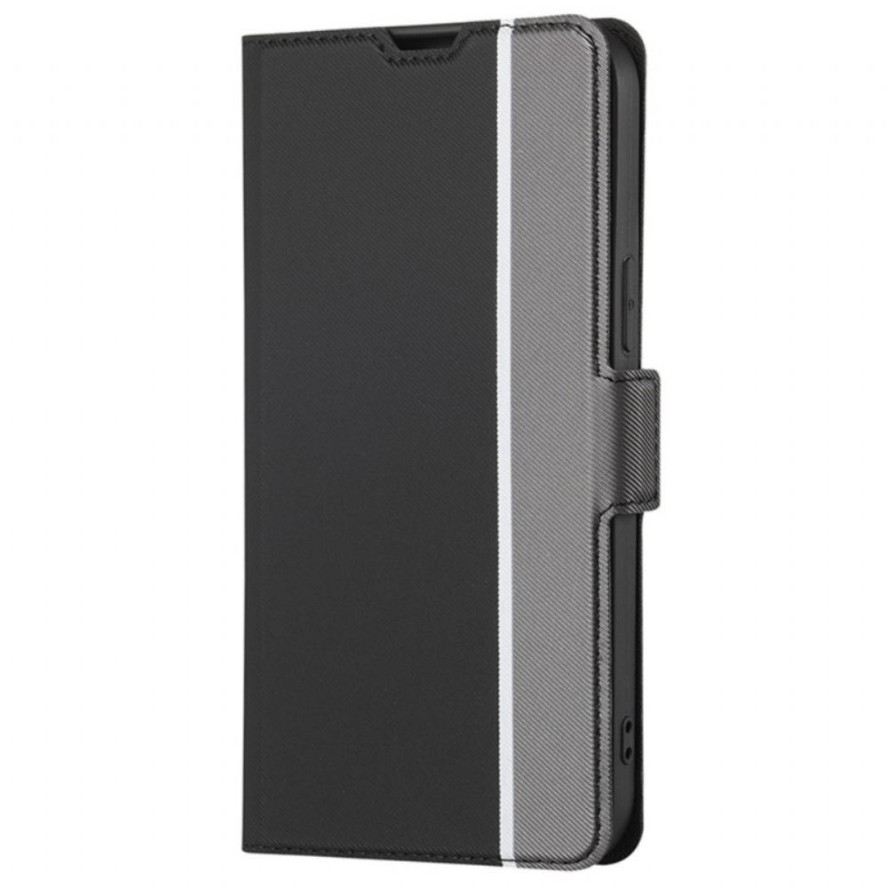 Kožené Pouzdro Na iPhone 14 Dvoubarevná