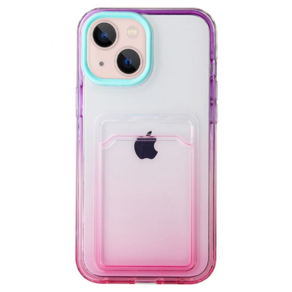 Kryt Na iPhone 14 Držitel Karty S Přechodem